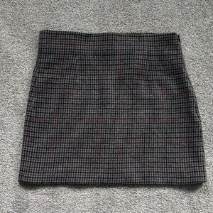 Zara Plaid/Houndstooth Mini Skirt